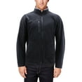thumbnail image 1 of Men's Polar Fleece Full Zip-Up Collared Sweater Lightweight Warm Sweater Jacket (L, Black), 1 of 3