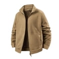 thumbnail image 1 of Men's Polar Fleece Jacket Thermal Sherpa Lined Full Zip Up Thick Winter Warm Soft Coat Outwear with Pockets, 1 of 6