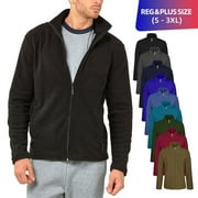 Men s Polar Fleece Jacket with Pockets Full Zip Up S-3XL Long Sleeve Fuzzy Casual Warm Coat Sweatshirts Outerwear Spring Fall Winter Menswear Outdoor