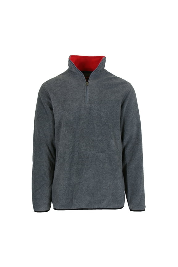 Men's Polar Fleece Pullover Quarter Zip Sweater (Sizes, S-2XL)
