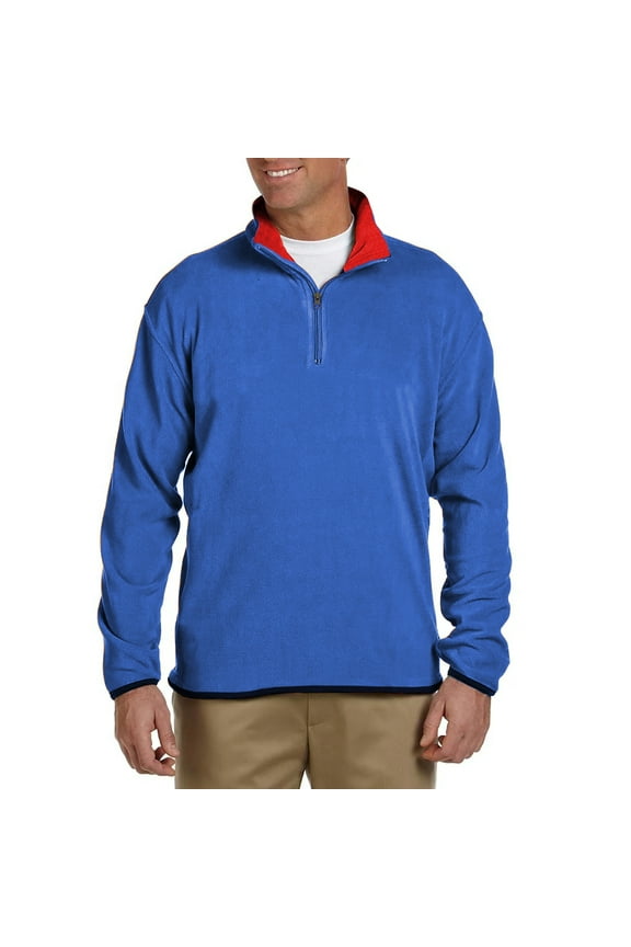 Men's Polar Fleece Pullover Quarter Zip Sweater (Sizes, S-2XL)