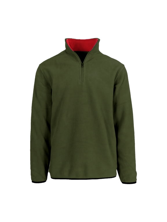 Men's Polar Fleece Pullover Quarter Zip Sweater (Sizes, S-2XL)