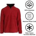 thumbnail image 1 of Men’s Polar Fleece Thermal Quarter Zip Pullover in 6 Colors, 1 of 5