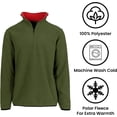 thumbnail image 1 of Men’s Polar Fleece Thermal Quarter Zip Pullover in 6 Colors, 1 of 9