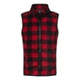 thumbnail image 1 of Men's Polar Fleece Vest - RED/ BLACK PLAID - 5XL, 1 of 4