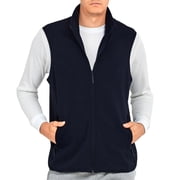 Men s Polar Fleece Vest with Zipper Pockets Full Zip Up S-3XL Regular Big & Tall Sleeveless Warm Stand Collar Jacket Coat Spring Fall Winter Menswear