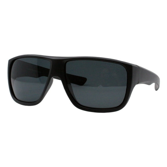 Men's Polarized Lens Sunglasses Classic Square Rectangle UV400 Matte Black