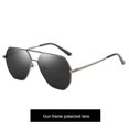 thumbnail image 1 of Mens Polarized Sunglasses Vintage Metal Frame TAC Lenses UV Protection Anti Glare Driving Fishing Outdoor All Day, 1 of 2