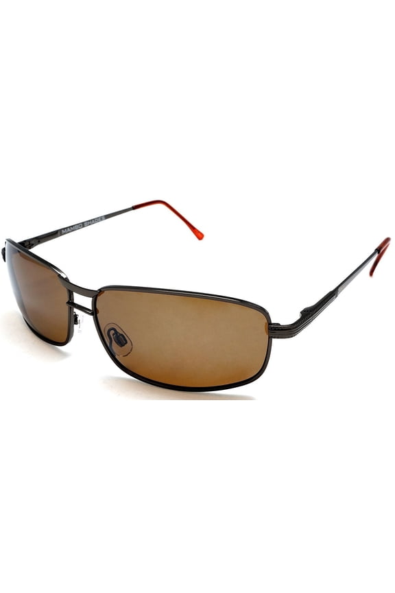 Men's Polarized Wide Navigator Pilot Military Style Sunglasses - James Dean Racer Style - Silver