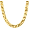 thumbnail image 1 of Men's Polished Gold-Plated Stainless Steel Curb Chain, 24", 1 of 3