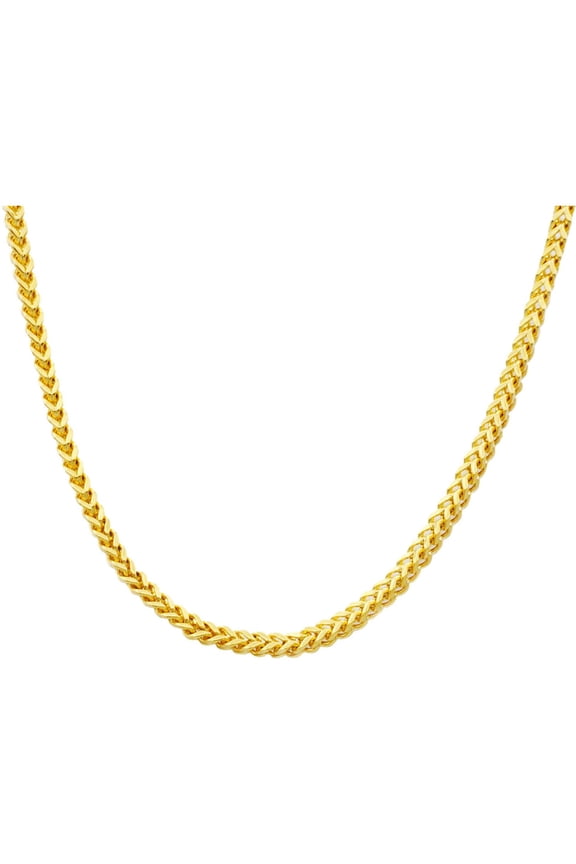Men's Polished Gold-Plated Stainless Steel Franco Chain, 24"