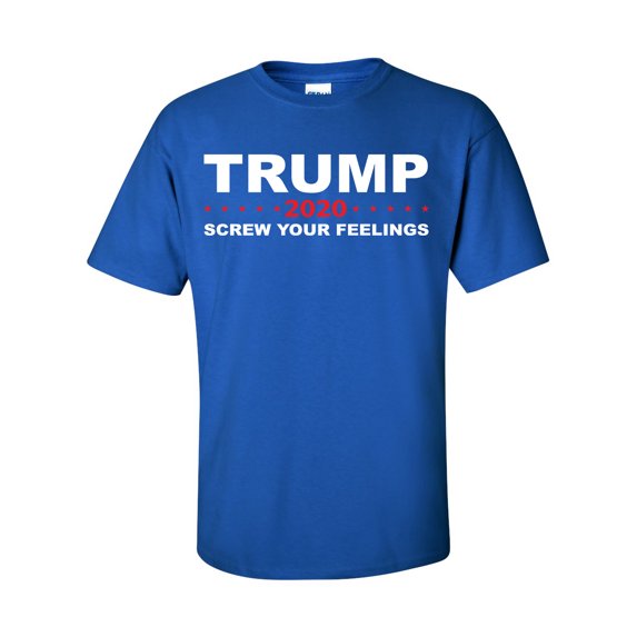 Men's Political Screw Your Feelings Short Sleeve T-shirt-Royal-Medium