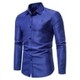 thumbnail image 1 of Men's Polka Dot Dress Shirt Long Sleeve Formal & Casual Tops Wrinkle Free Button Down Lapel Business Party T-Shirts, 1 of 7