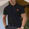 thumbnail image 1 of Men's Polo Cotton Cozy T-Shirt with Puppy Silhouette Graphic Design, 1 of 16