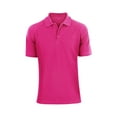 thumbnail image 1 of Men's Polo Golf Classic Sports Casual Cotton Short Sleeve Jersey Shirt Hot Pink - Small, 1 of 3