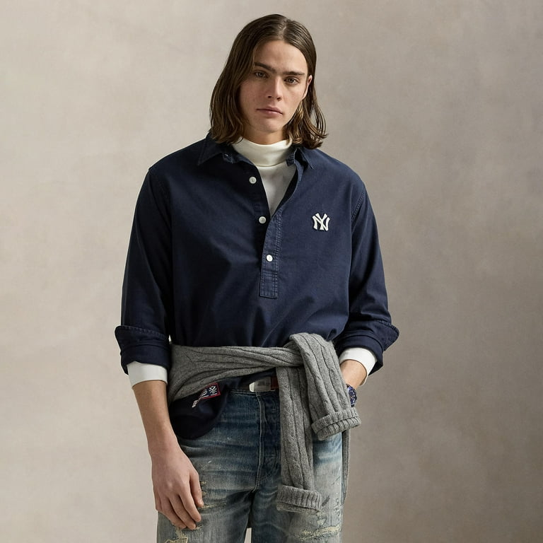 Polo Ralph Lauren Navy Yankees Oxford Shirt - Walmart.com