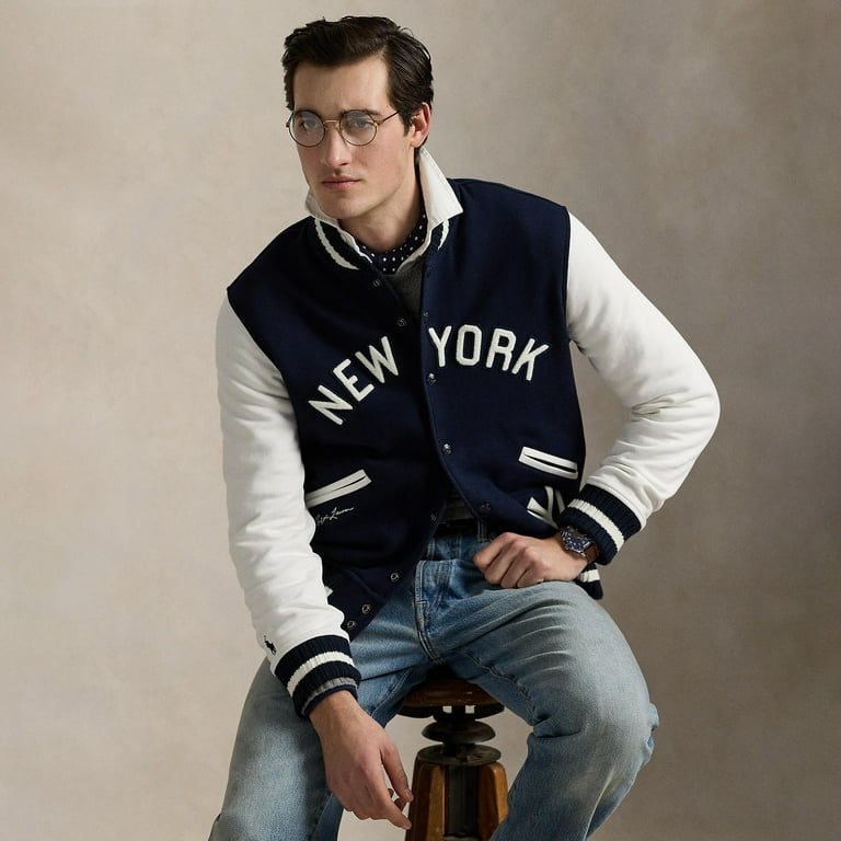 Polo by Ralph Lauren スタジャン M Polo Ralph Lauren Navy Yankees Fleece Jacket - Walmart.com