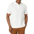 thumbnail image 1 of Men's Polo Shirt Casual Cotton Blend Short Sleeve Jersey Casual Plain T-Shirt, White, 3XL, 1 of 8