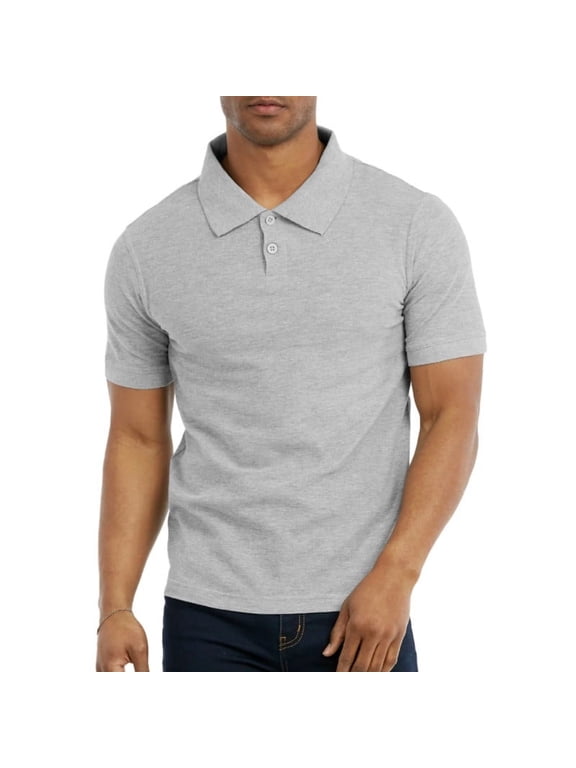 Men's Polo Shirt Cotton S-3XL Half Button Front Short Sleeve Regular Big & Tall Plain Daily Classic-Fit Casual Top Golf Outdoor Breathable Menswear