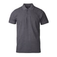 thumbnail image 1 of Men's Polo Shirt Cotton S-3XL Half Button Front Short Sleeve Regular Big & Tall Plain Daily Classic-Fit Casual Top Golf Outdoor Breathable Menswear, 1 of 3