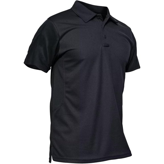 Men's Polo Shirt Quick Dry Performance Short Sleeve Tactical Shirts Pique Jersey Golf