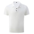 thumbnail image 1 of Men's Polo Shirt, Quick Dry Short Sleeve Golf Shirt, Beer Belly Collared Textured Shirt, Button-Up Collar, Elastic Knit Material, Lightweight and Breathable, Solid Color Casual and Sports Wear, 1 of 4
