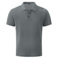 thumbnail image 1 of Men's Polo Shirt, Quick Dry Short Sleeve Golf Shirt, Beer Belly Collared Textured Shirt, Button-Up Collar, Elastic Knit Material, Lightweight and Breathable, Solid Color Casual and Sports Wear, 1 of 8