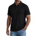 thumbnail image 1 of Men's Polo Shirt Short Sleeve Collared Button Placket Classic Fit Lightweight Casual Golf Polo Shirt, 1 of 7