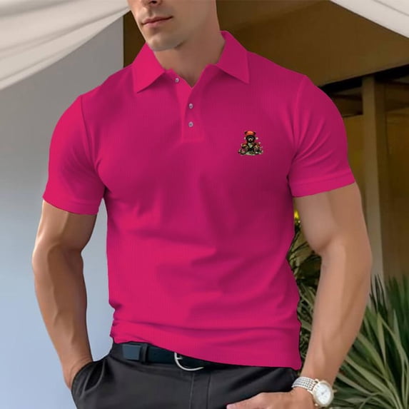 Men's Polo Shirt with Bear and Money