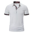 thumbnail image 1 of Men's Polo Shirts 2025 Classic Short Sleeve Casual Button Lapel T Shirt Trendy Slim Fit Summer Solid Golf Tees, 1 of 6