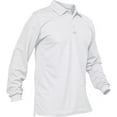 thumbnail image 1 of Men's Polo Shirts 3 Button Quick Dry Performance Long Sleeve Tactical Shirts Pique Jersey Golf Shirt, 1 of 6