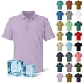 thumbnail image 1 of Men's Polo Shirts 3 Buttons Casual Work T Shirts Quick Dry Short Sleeve Golf Shirt Outdoor Performance Blue L, 1 of 9