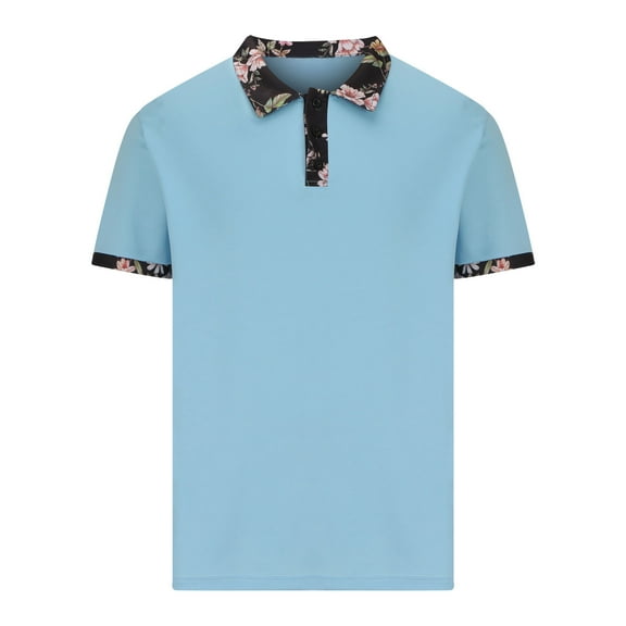 Men's Polo Shirts 4XL Big And Tall Under $10 Lapel Button Striped Loose Casual Shirt