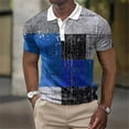thumbnail image 1 of Men's Polo Shirts Colorful Plaid Pattern Clothing Oversized Casual Short Sleeve T-Shirt Summer Harajuku Tops Street Retro Shirts, 1 of 5