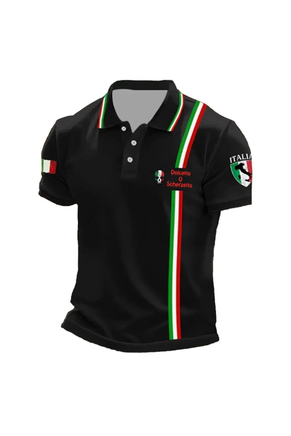 Men's Polo Shirts Halloween Skeleton Letter Printed Casual Short Sleeve Button Up Collared Tee Slim Fit Stretchy Breathable Summer T Shirts for Man Black1 XL