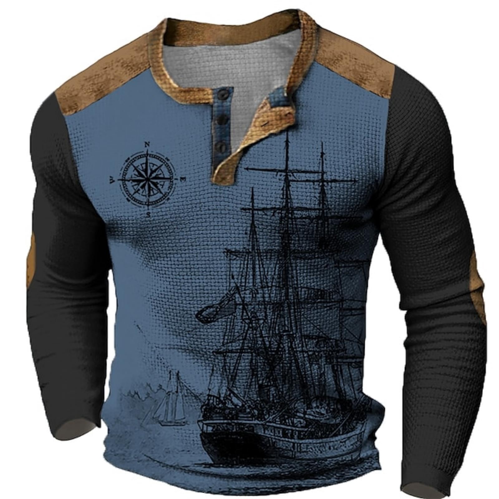 Men's Polo Shirts Large Size Base Printing Casual Collarless 3 Button ...