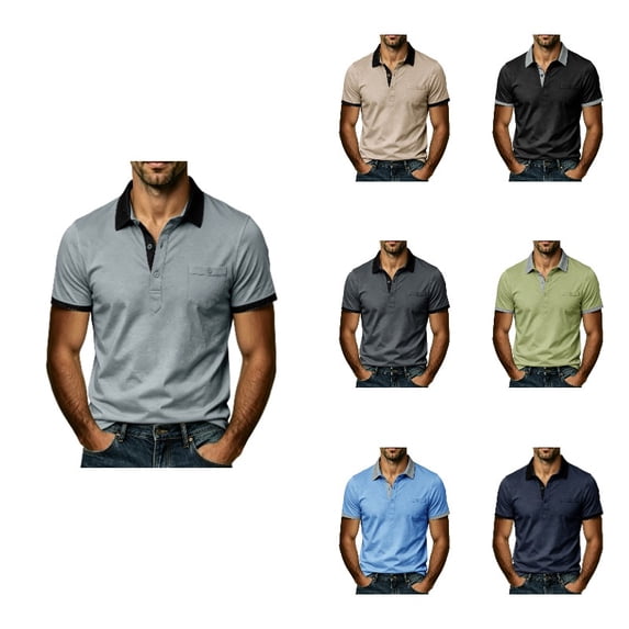 Men's Polo Shirts Short Sleeve Breathable Golf, Casual Work & Sports Tennis Tops for Outdoor Adult,Light Gray,XL