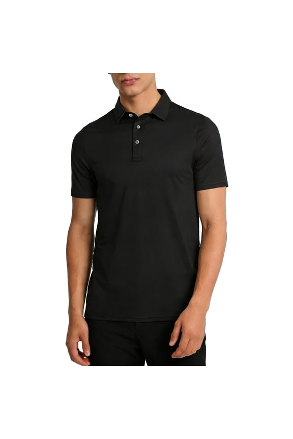 Men's Polo Shirts Short Sleeve Collared Black Shirts for Men UPF 30+ Performance Wear XXL
