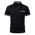 thumbnail image 1 of Men's Polo Shirts Short Sleeve Summer Leopard Print Buttoned Up with Pocket Lapal Top, 1 of 9