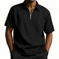 thumbnail image 1 of Men's Polo Shirts With Collar Big And Tall Under $10 Summertime Fashion Elasticity Casual Loose Half Zipper Lapel Short Sleeve, 1 of 9