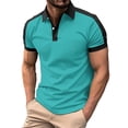 thumbnail image 1 of Men's Polo Shirts Workout Short Sleeve Polo Shirts Fashion Casual Buttons Lapel Casual Stylish Polo Shirt, 1 of 5