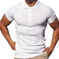 thumbnail image 1 of Men's Short Sleeve Slim Fit Casual Shirts Classic Stretch T Shirt Golf Shirts, 1 of 5