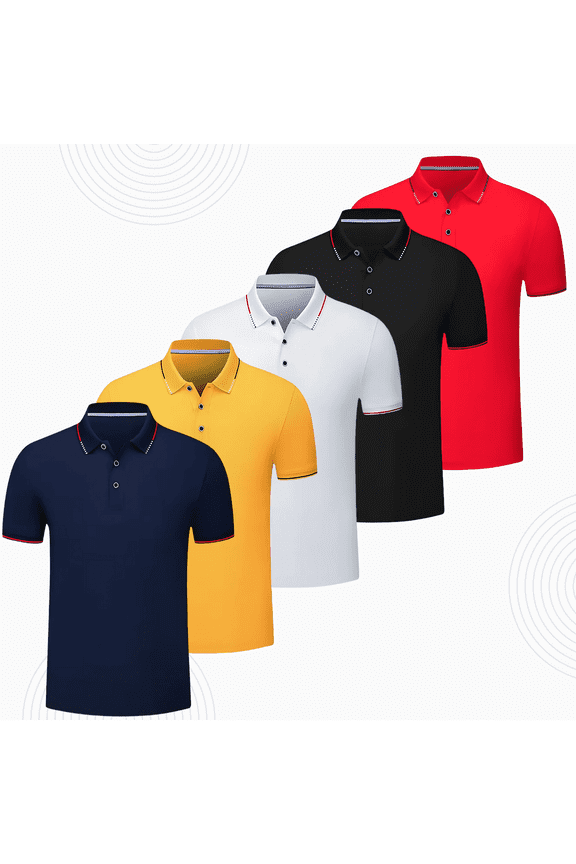 Men's Polo T-Shirt Combo (Pack of 5) (US, Medium, Slim)