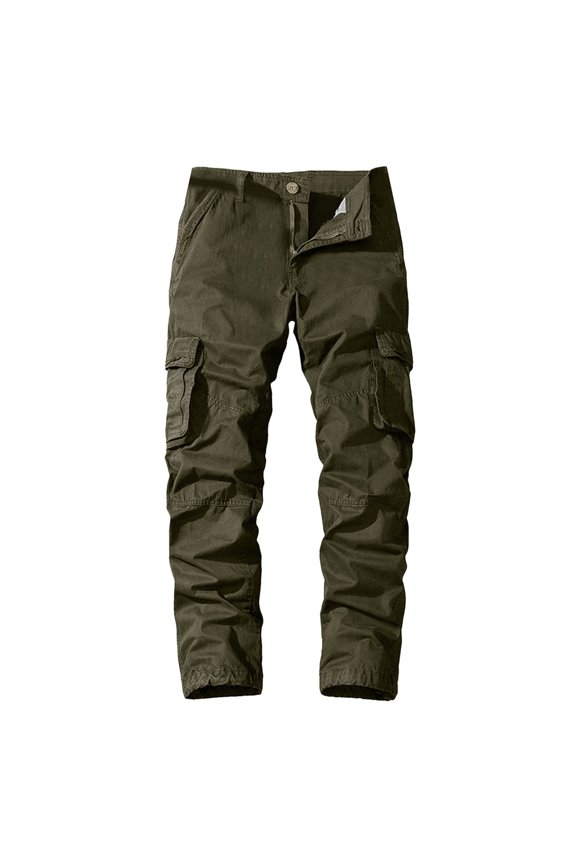 Men's Polyester Cotton Overalls Pants - Elastic Waist - Solid - Daily/Work - All Seasons - Size S-XXXL