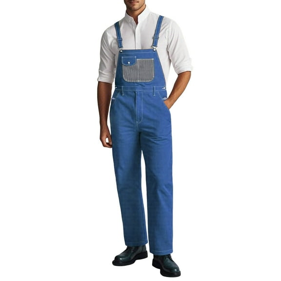 Men's Polyester Multi Function Overall in Blue, Green & Orange Size M