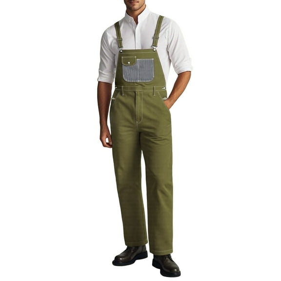 Men's Polyester Multi Function Overall in Blue, Green & Orange Size M