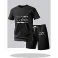thumbnail image 1 of Men's Polyester T-Shirt & Shorts 2-Piece Set, 1 of 8