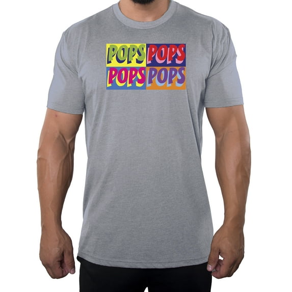 Men's Pops tee shirt, Pop Culture T-Shirts, Cool Shirts for Dad - Heather Grey MH200DAD S30 S