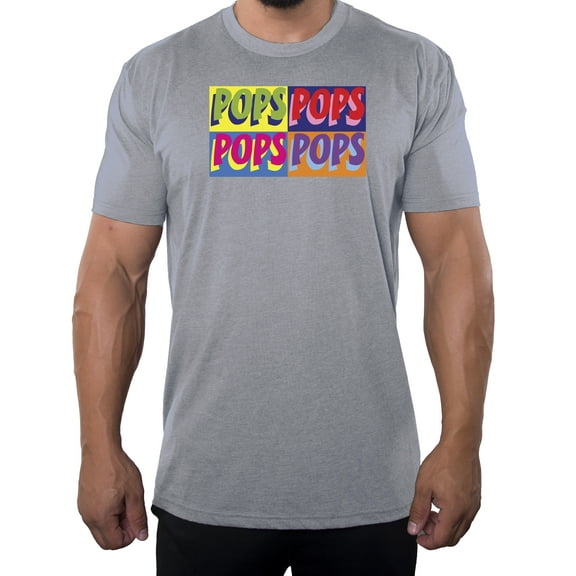 Men's Pops tee shirt, Pop Culture T-Shirts, Cool Shirts for Dad - Heather Grey MH200DAD S30 S