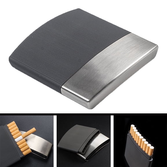 Men's Portable Arched Cigarette Case 10piece Smoke Control Ultra-thin Pocket Box